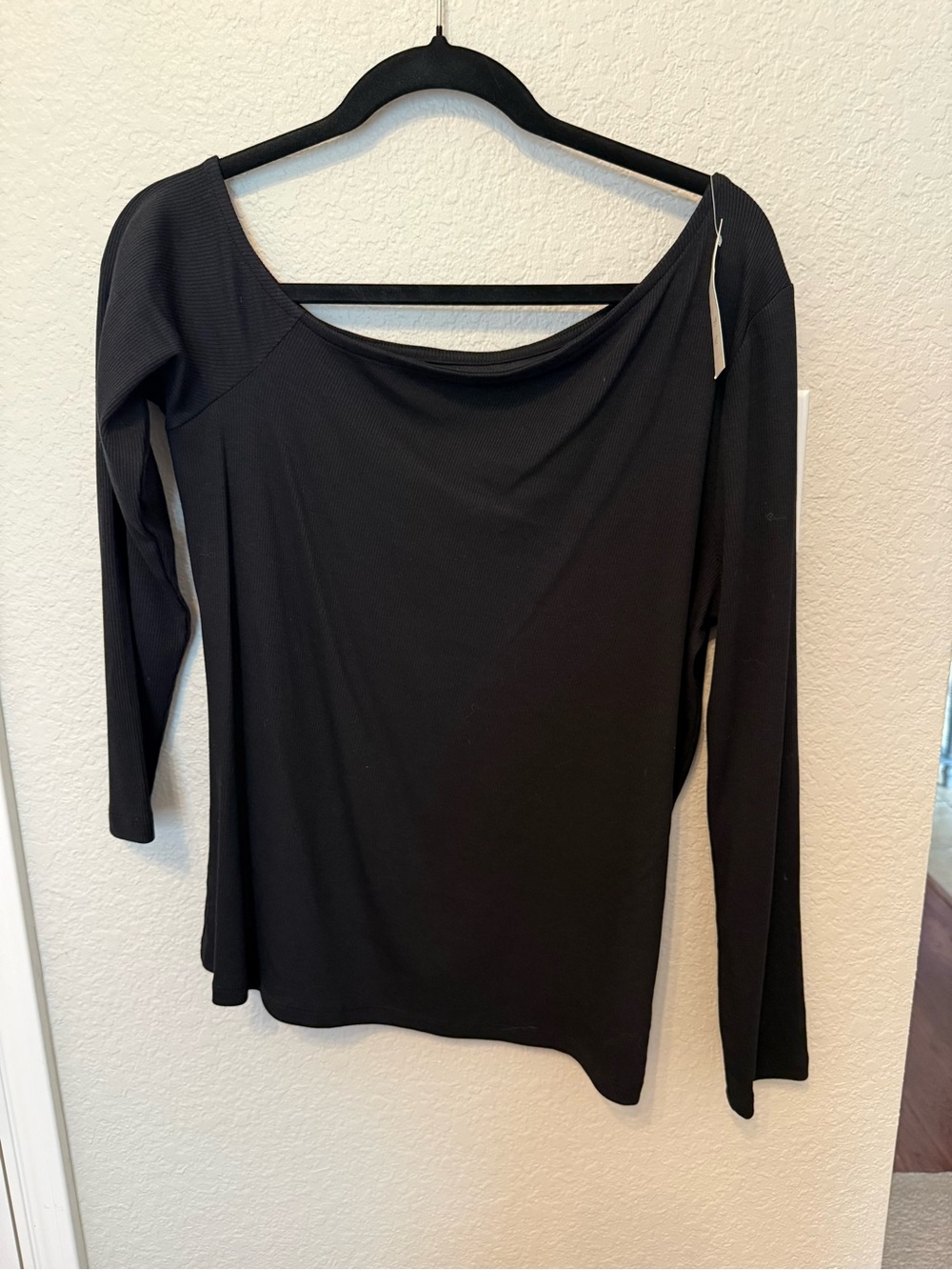 Target Black Off-Shoulder Long Sleeve Top